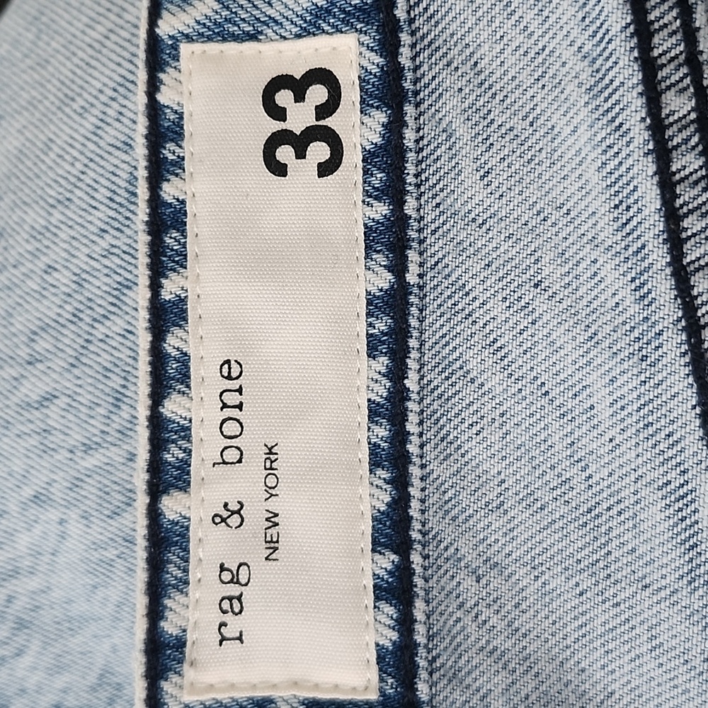 RAG & BONE Alex High Rise Ankle Straight Leg Jean Light Wash 33 NWT Contemporary - Picture 2 of 15